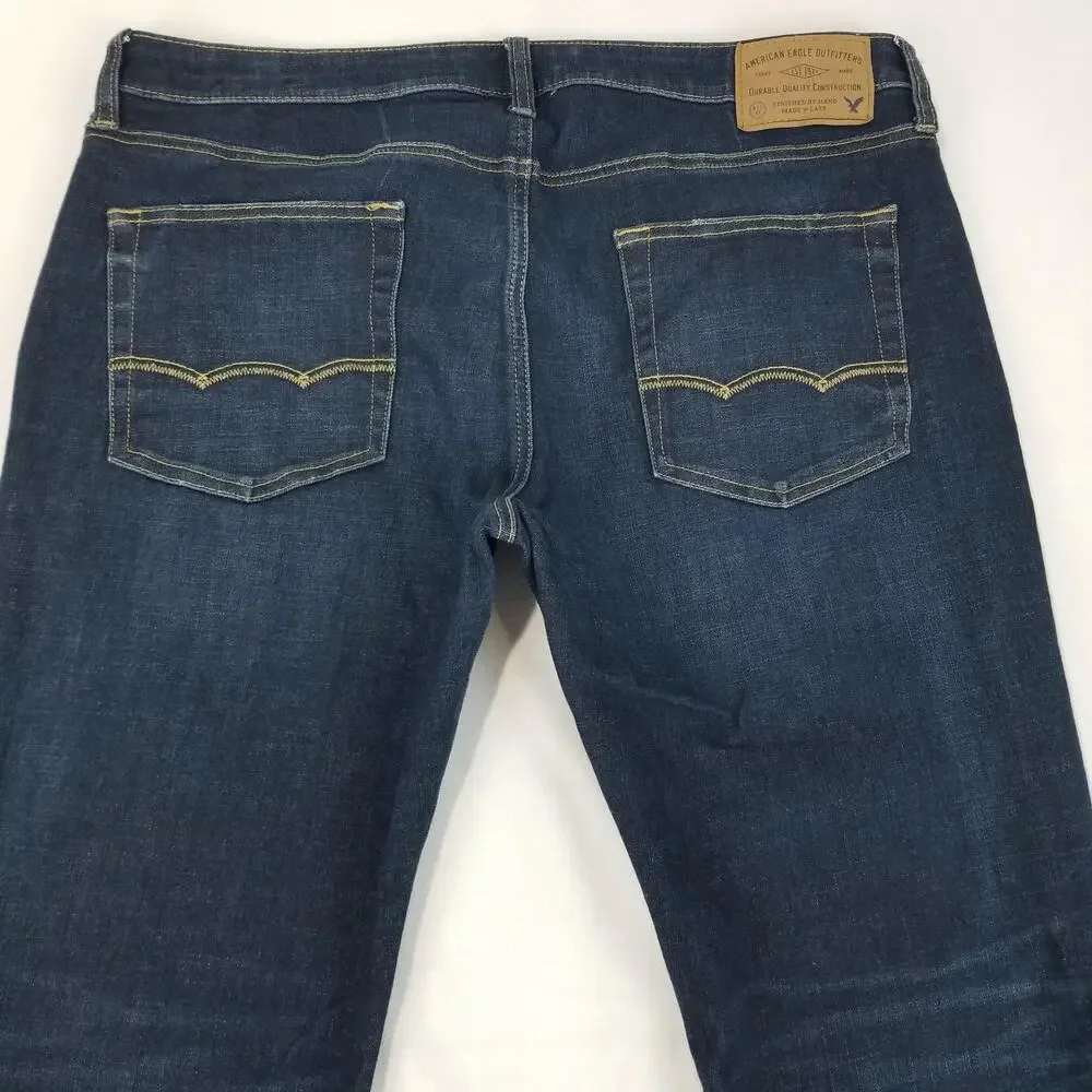 American Eagle Outfitters Jeans Mens 36x32 Blue Original Boot 360 Extreme Flex